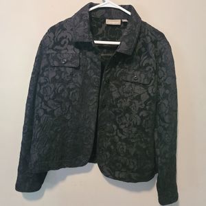 Croft & Barrow black blazer, floral blazer